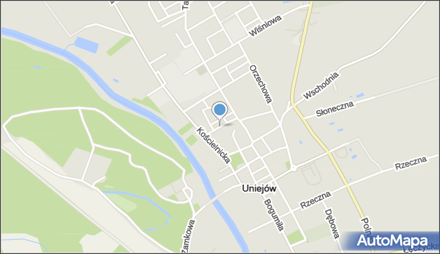 Uniejów, Bojakowskiej Ireny, mapa Uniejów