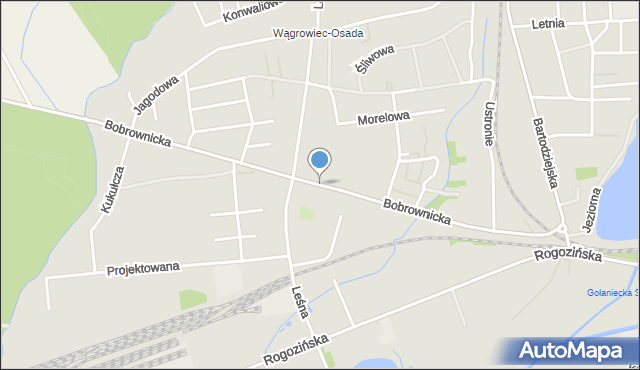 Wągrowiec, Bobrownicka, mapa Wągrowiec