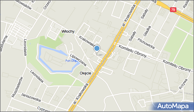 Warszawa, Boryny, mapa Warszawy