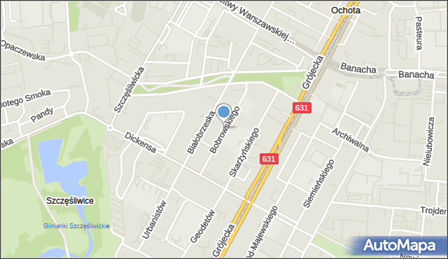 Warszawa, Bobrowskiego Stefana, mapa Warszawy