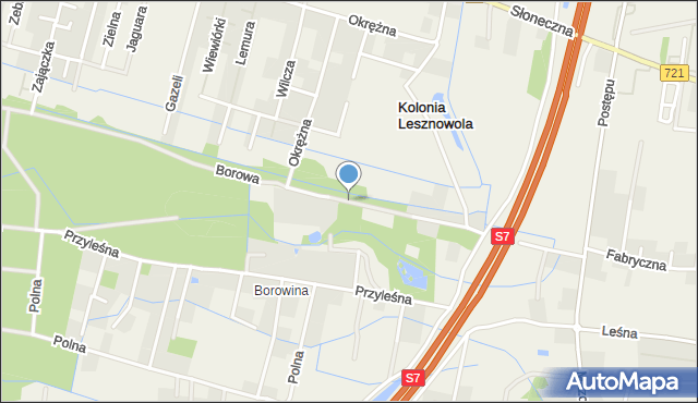 Wilcza Góra gmina Lesznowola, Borowa, mapa Wilcza Góra gmina Lesznowola