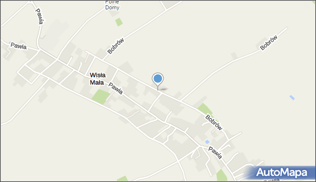 Wisła Mała, Bobrów, mapa Wisła Mała