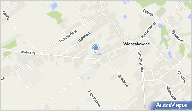 Włoszakowice, Boczna, mapa Włoszakowice