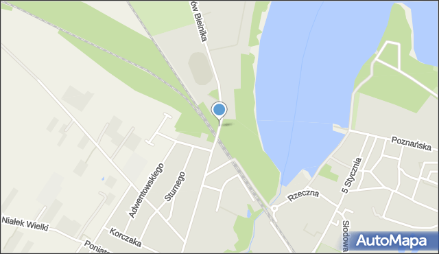 Wolsztyn, Bohaterów Bielnika, mapa Wolsztyn