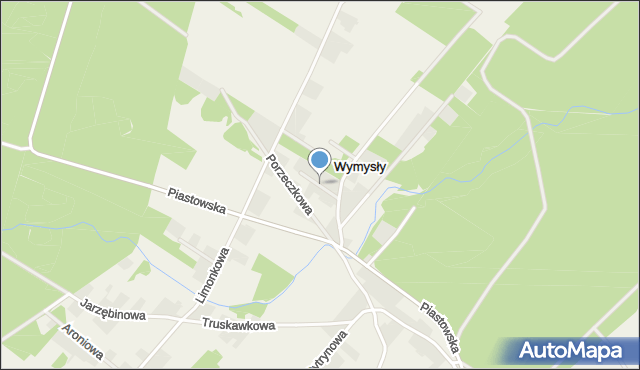 Wymysły gmina Pomiechówek, Borówkowa, mapa Wymysły gmina Pomiechówek