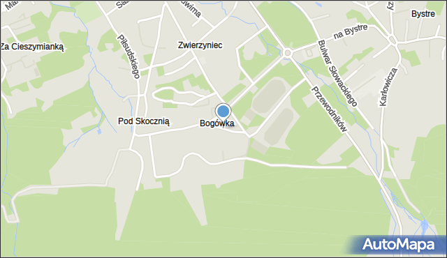 Zakopane, Bogówka, mapa Zakopanego