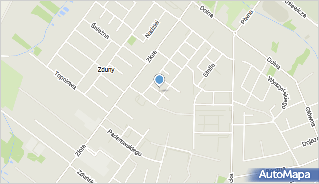 Zduńska Wola, Bogusławskiego Wojciecha, mapa Zduńska Wola