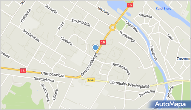 Augustów, Brzostowskiego Karola, mapa Augustów