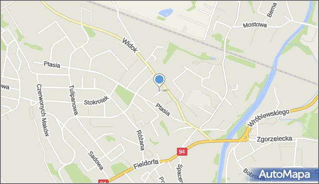 Bolesławiec, Bratków, mapa Bolesławca