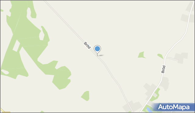 Bród gmina Chociwel, Bród, mapa Bród gmina Chociwel