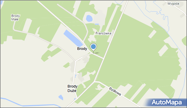 Brody gmina Oleśnica, Brody, mapa Brody gmina Oleśnica