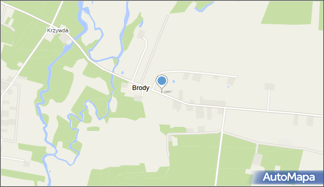 Brody gmina Sędziejowice, Brody, mapa Brody gmina Sędziejowice