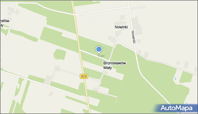 Bronisławów Mały, Bronisławów Mały, mapa Bronisławów Mały