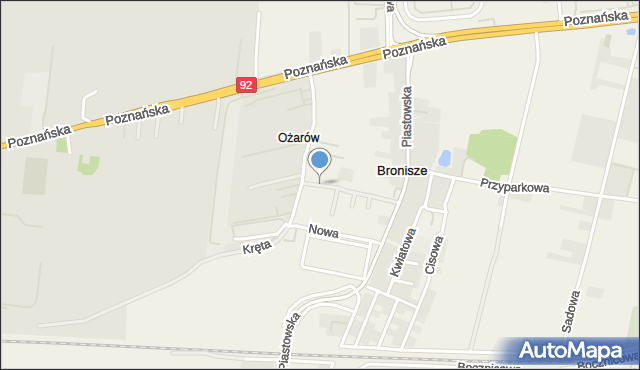 Bronisze gmina Ożarów Mazowiecki, Bronisze, mapa Bronisze gmina Ożarów Mazowiecki