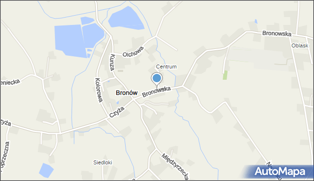 Bronów gmina Czechowice-Dziedzice, Bronowska, mapa Bronów gmina Czechowice-Dziedzice
