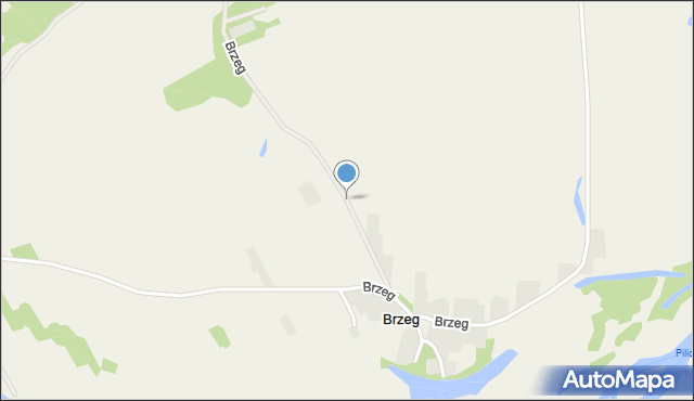 Brzeg gmina Rzeczyca, Brzeg, mapa Brzeg gmina Rzeczyca
