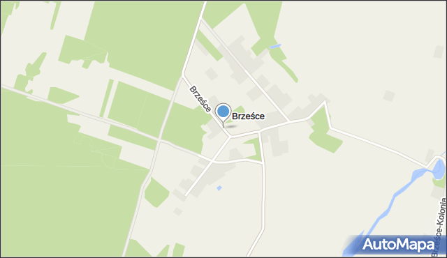 Brześce gmina Janowiec, Brześce, mapa Brześce gmina Janowiec