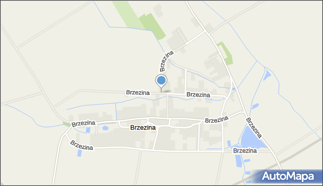 Brzezina gmina Skarbimierz, Brzezina, mapa Brzezina gmina Skarbimierz