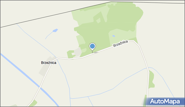 Brzeźnica gmina Srokowo, Brzeźnica, mapa Brzeźnica gmina Srokowo