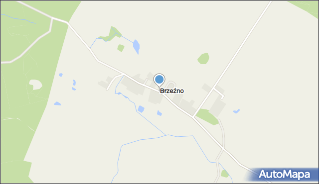 Brzeźno gmina Skoki, Brzeźno, mapa Brzeźno gmina Skoki