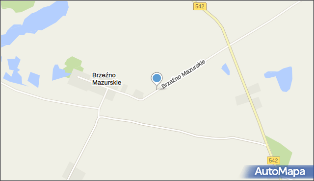 Brzeźno Mazurskie, Brzeźno Mazurskie, mapa Brzeźno Mazurskie