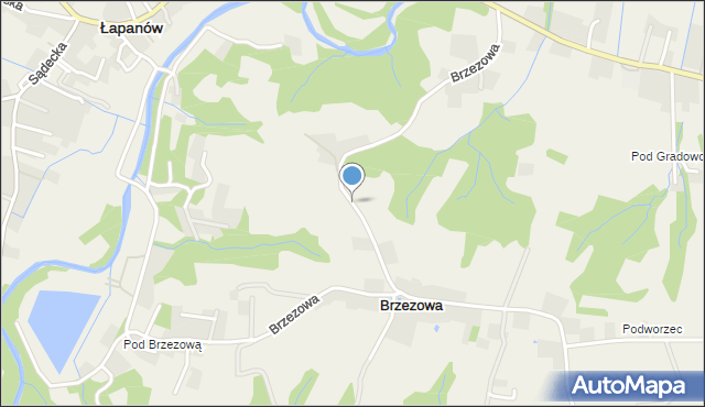 brzezowa mapa Brzezowa Brzezowa, Ulica, 32 740