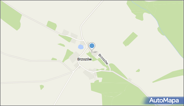 Brzozów gmina Gubin, Brzozów, mapa Brzozów gmina Gubin