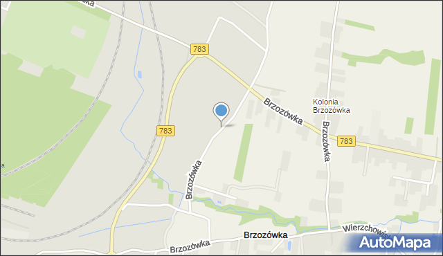 Brzozówka gmina Wolbrom, Brzozówka, mapa Brzozówka gmina Wolbrom