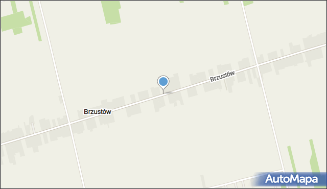 Brzustów gmina Inowłódz, Brzustów, mapa Brzustów gmina Inowłódz