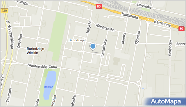 Bydgoszcz, Braniewska, mapa Bydgoszczy