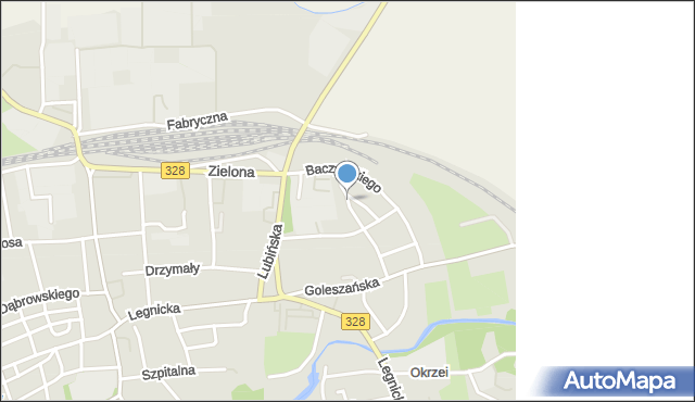 Chojnów powiat legnicki, Broniewskiego Władysława, mapa Chojnów powiat legnicki