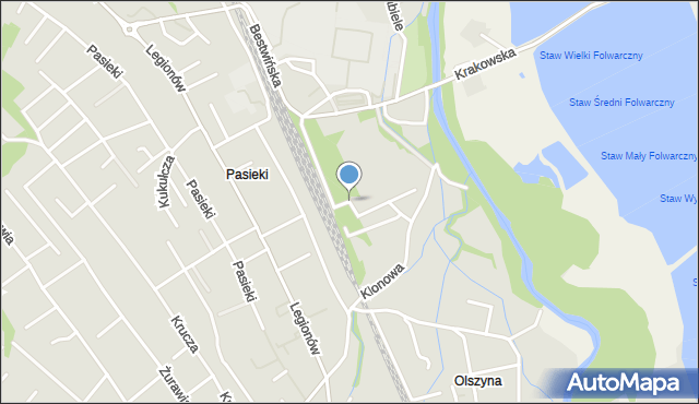Czechowice-Dziedzice, Brzozowa, mapa Czechowic-Dziedzic
