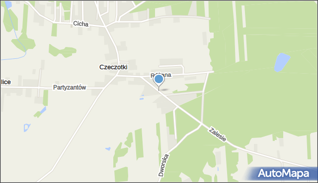Czeczotki, Brzozowa, mapa Czeczotki