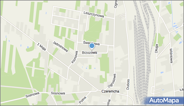 Czeremcha powiat hajnowski, Brzozowa, mapa Czeremcha powiat hajnowski