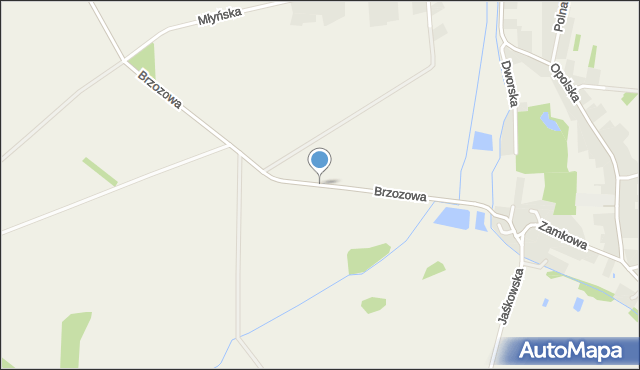 Domecko, Brzozowa, mapa Domecko