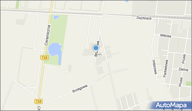 Duchnice, Brzegowa, mapa Duchnice