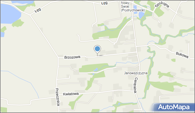 Frydrychowice, Brzozowa, mapa Frydrychowice