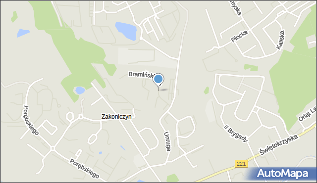 Gdańsk, Bramińskiego Tadeusza, kmdr., mapa Gdańska