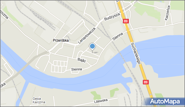Gdańsk, Brzechwy Jana, mapa Gdańska