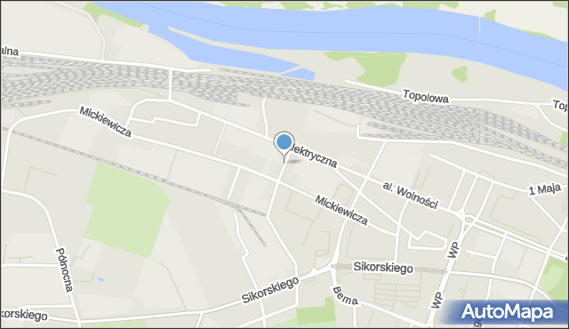 Głogów, Browarna, mapa Głogów