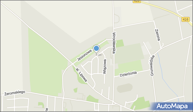 Głubczyce, Brzozowa, mapa Głubczyce