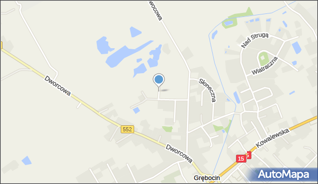 Grębocin gmina Lubicz, Brzoskwiniowa, mapa Grębocin gmina Lubicz