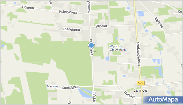 Janinów gmina Grodzisk Mazowiecki, Brazylijska, mapa Janinów gmina Grodzisk Mazowiecki