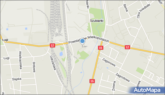 Jarocin, Bractwa Kurkowego, mapa Jarocin