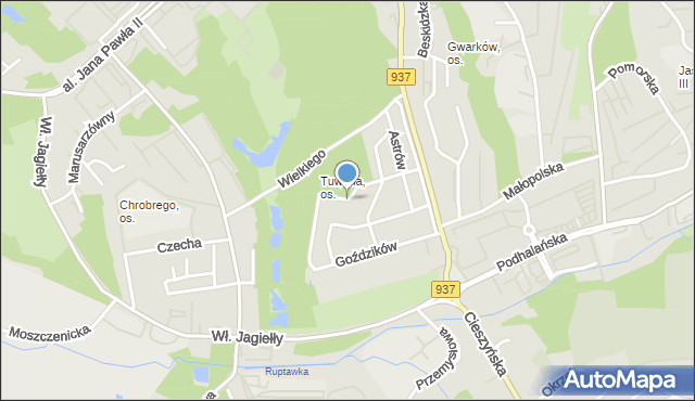 Jastrzębie-Zdrój, Bratków, mapa Jastrzębie-Zdrój