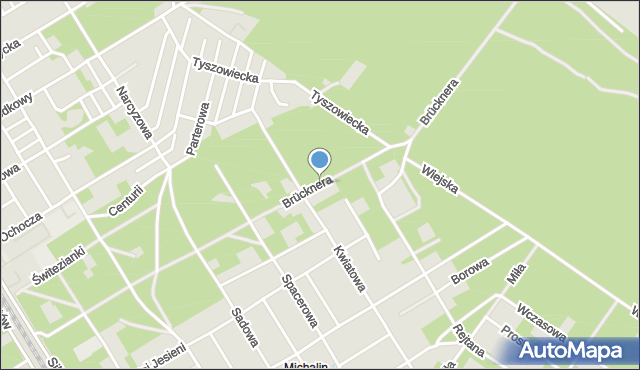 Józefów powiat otwocki, Brücknera, mapa Józefów powiat otwocki