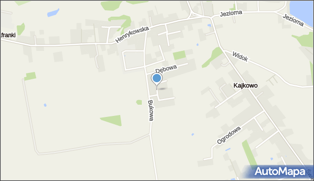 Kajkowo, Brzozowa, mapa Kajkowo