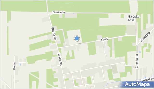 Kalej, Brzozowa, mapa Kalej