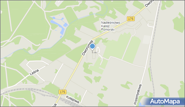 Kalisz Pomorski, Brzozowa, mapa Kalisz Pomorski