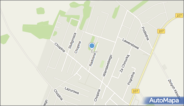 Kamień Pomorski, Brzozowa, mapa Kamień Pomorski